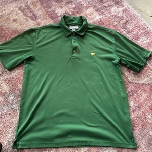 Masters Performance Golf Men's Green Polo Shirt 100% Polyester Size L